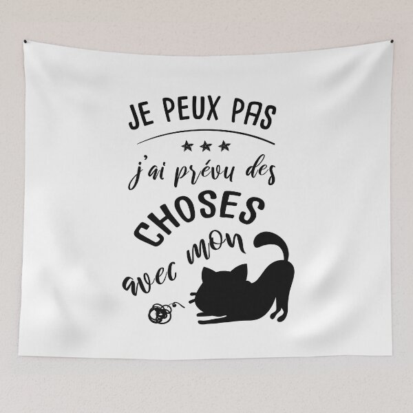 Aperçu de l'œuvre choses avec mon chat humour créée et vendue par Catcrea.