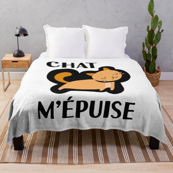 Aperçu de l'œuvre Chat m'épuise humour créée et vendue par Catcrea.