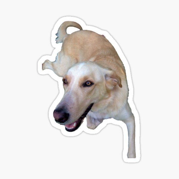 Item preview, Yellow dog with lilac background designed and sold by AnnetteArt.