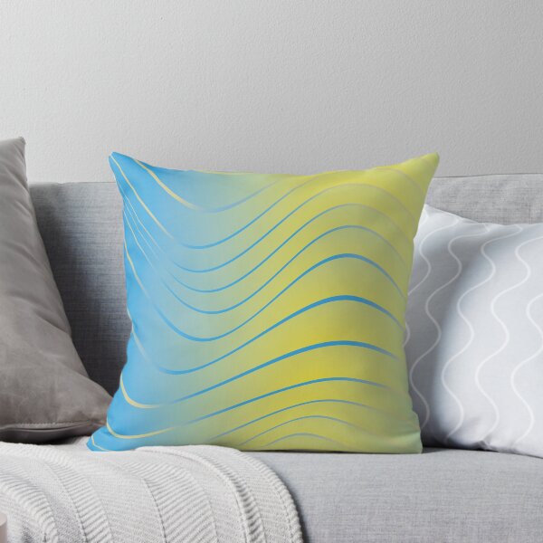 Item preview, Blue and Yellow Color Dinamic Pattern as Waves  designed and sold by digoarpi.