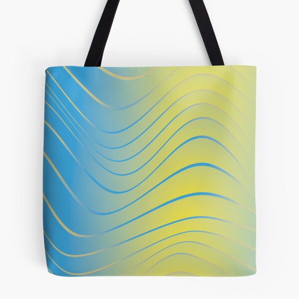 Item preview, Blue and Yellow Color Dinamic Pattern as Waves  designed and sold by digoarpi.