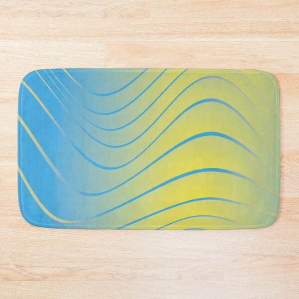 Item preview, Blue and Yellow Color Dinamic Pattern as Waves  designed and sold by digoarpi.
