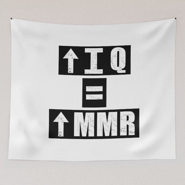 Item preview, High IQ = High MMR - White designed and sold by BusyMonkeys.