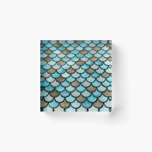 Item preview, Blue Fish Scale Tiles designed and sold by Studio MaC.