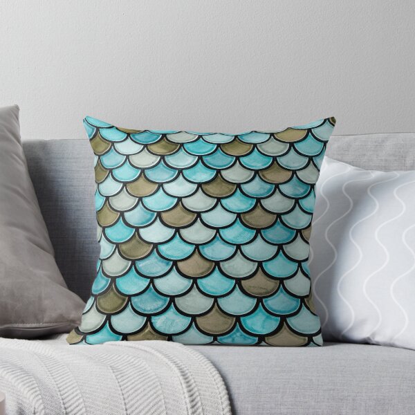 Item preview, Blue Fish Scale Tiles designed and sold by Studio MaC.