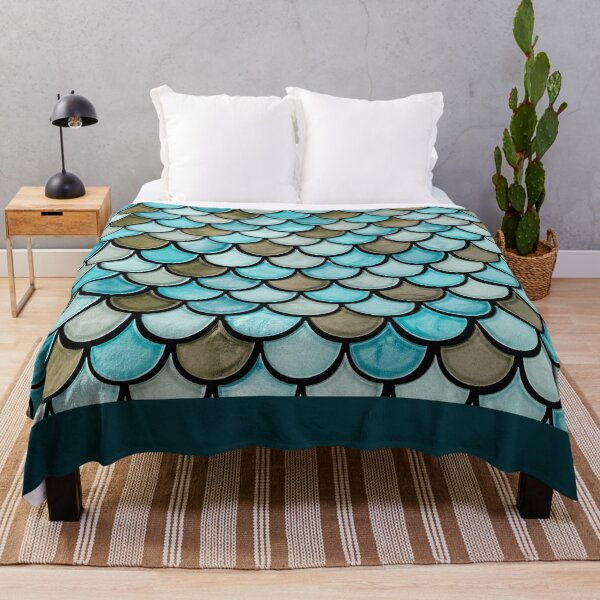 Item preview, Blue Fish Scale Tiles designed and sold by Studio MaC.