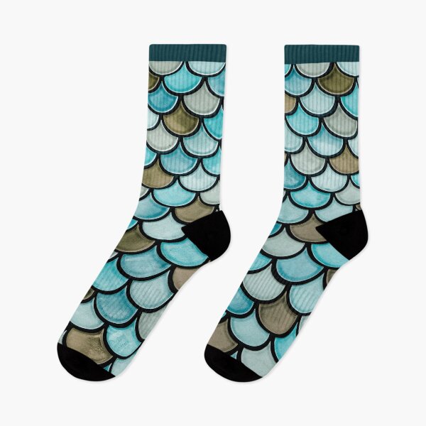 Item preview, Blue Fish Scale Tiles designed and sold by Studio MaC.