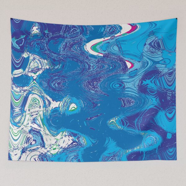 Item preview, abstract in blues designed and sold by rclsivcreative.