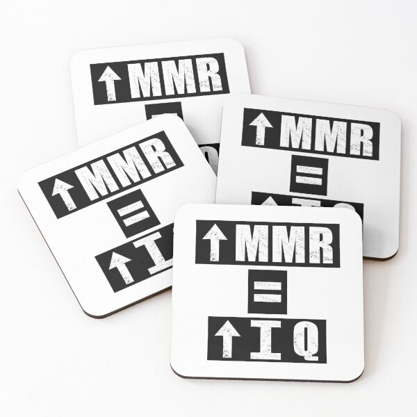 Item preview, High MMR = High IQ - White designed and sold by BusyMonkeys.