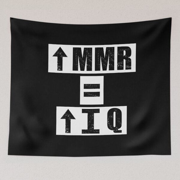 Item preview, High MMR = High IQ - black designed and sold by BusyMonkeys.