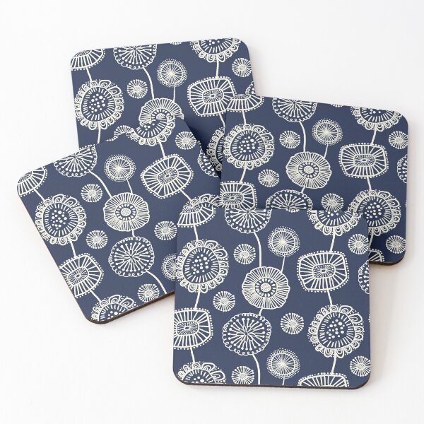 Item preview, Doodle Floral In Navy designed and sold by House of Haha.