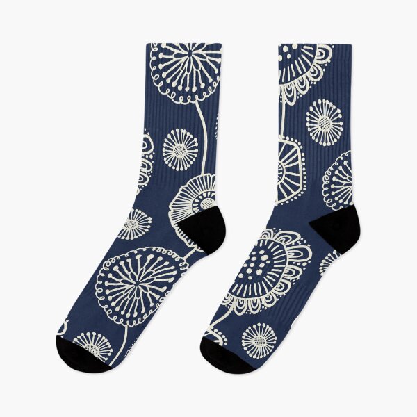 Item preview, Doodle Floral In Navy designed and sold by House of Haha.