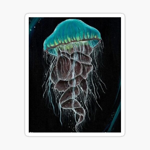 painted jellyfish Sticker