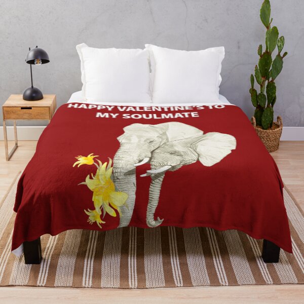 Item preview, HAPPY VALENTINE TO MY SOULMATE - ELEPHANT VALENTINE - ELEPHANT COUPLE designed and sold by IslesArt.
