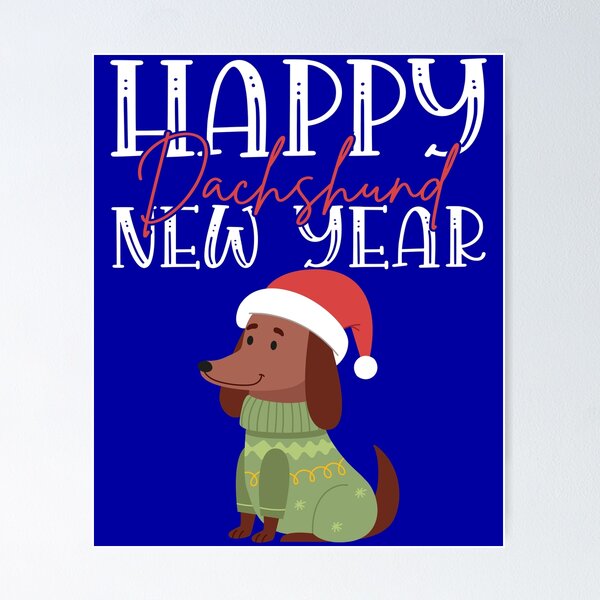 Item preview, Happy Dachshund Year! designed and sold by Wienerful.