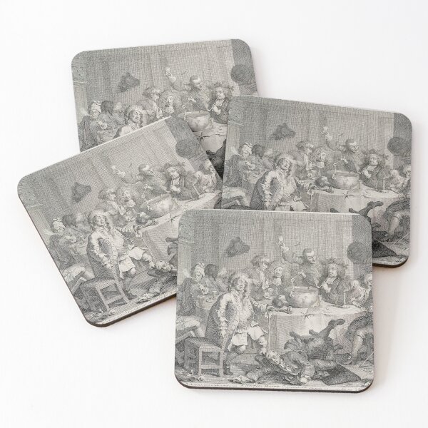 Item preview, A Midnight Modern Conversation - William Hogarth (1697 - 1764) designed and sold by cdmprints.