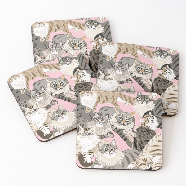 Item preview, Cats Paradise Light Pink pattern designed and sold by belettelepink.