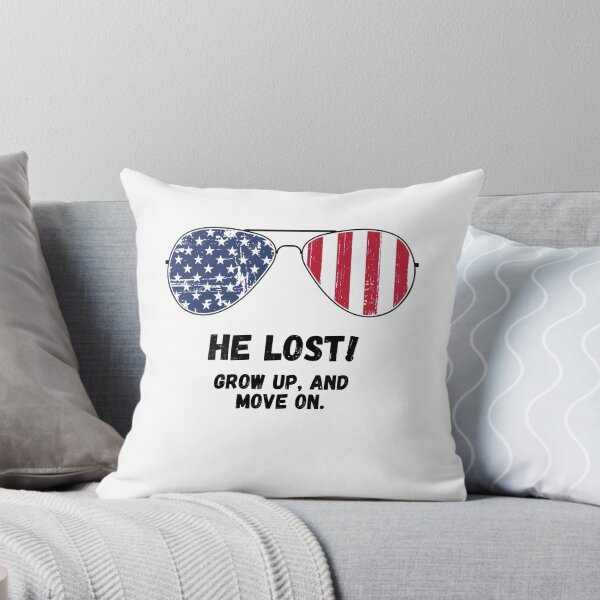 Item preview, Joe Biden "He Lost! Grow Up and Move On" Aviator Sunglasses Patriotic Political Quote Humor designed and sold by ZEROXCOOL.