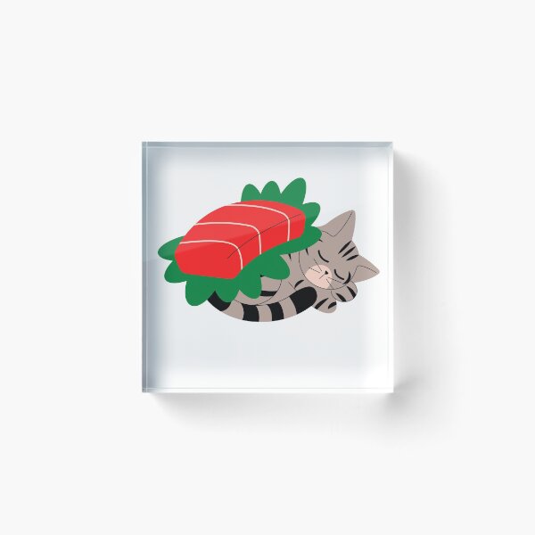 Item preview, Tuna sushi sleepy cat designed and sold by KeepItSimple089.