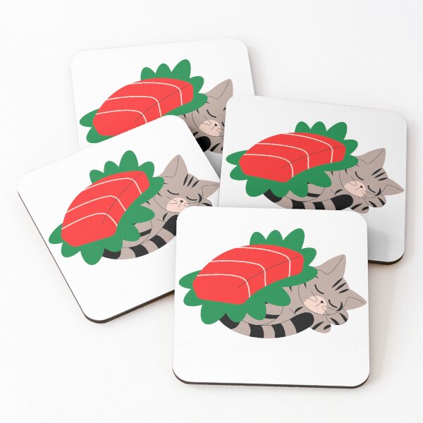 Item preview, Tuna sushi sleepy cat designed and sold by KeepItSimple089.