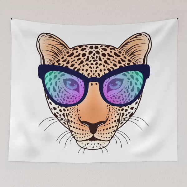 Item preview, Leopard with sunglasses designed and sold by kiyanochka.