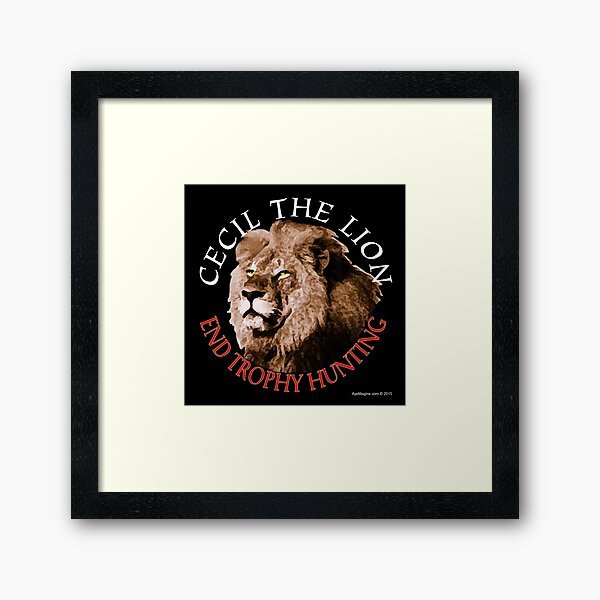 Cecil The Lion Framed Art Print