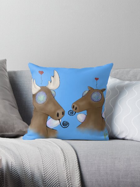 Moosebugs in Love Throw Pillow