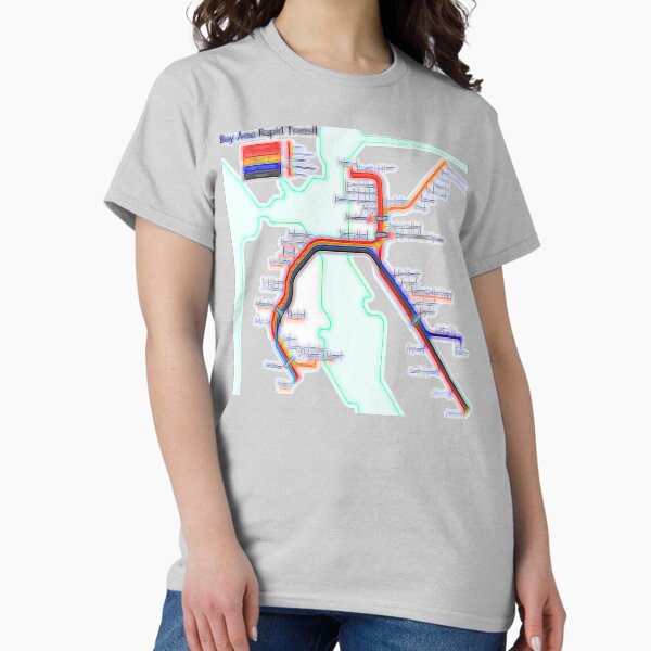 Vista previa del artículo con la obra «Mapa BART de San Francisco», diseñado y vendido por mrthink.