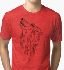 polygonal wolf Tri-blend T-Shirt