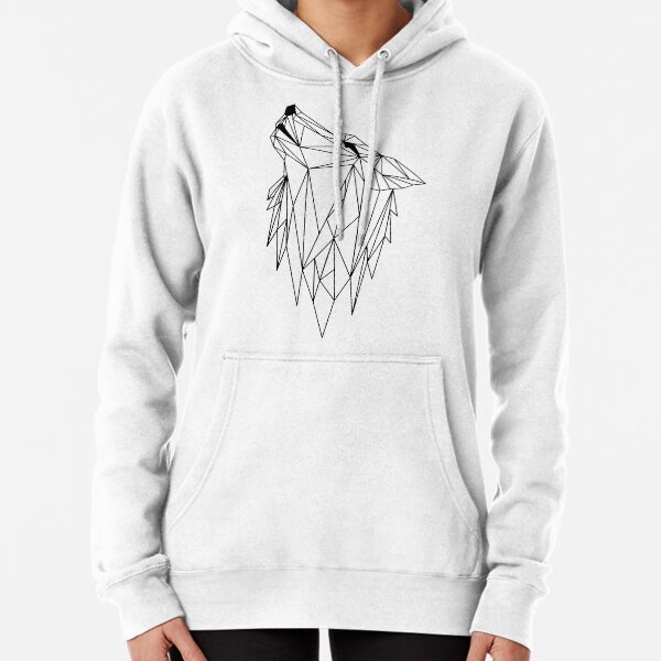 polygonal wolf Pullover Hoodie