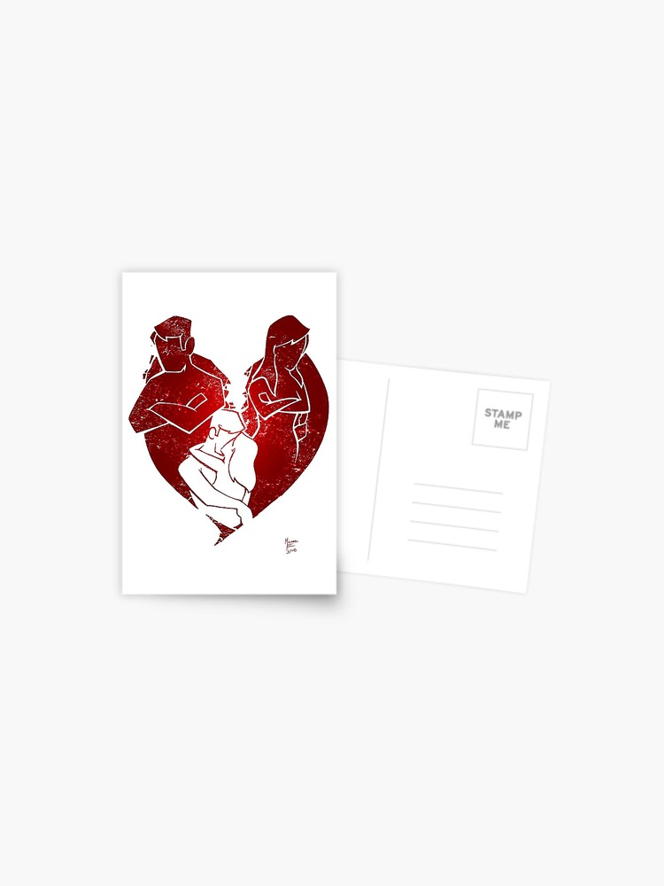 Thumbnail 1 of 2, Postcard, Broken Heart designed and sold by likemoyd.