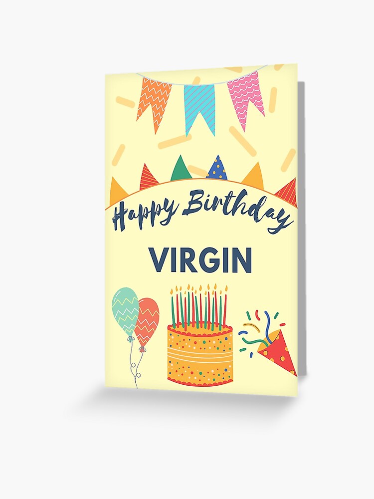 Carte De Vœux Joyeux Anniversaire Vierge Par Qkibrat Redbubble