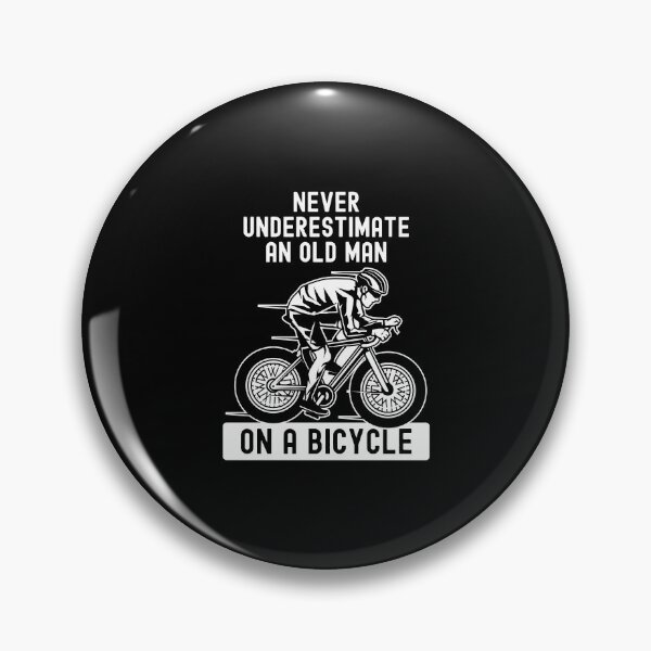Item preview, Never Underestimate an Old Man on a Bicycle designed and sold by cool-merch.