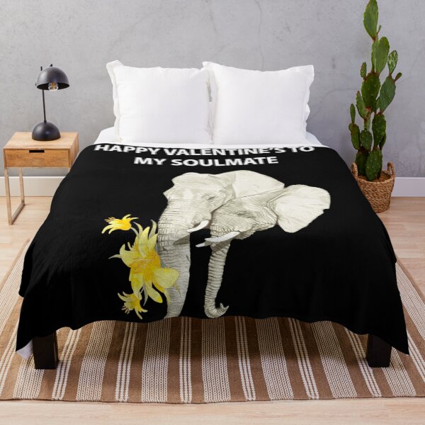 Item preview, HAPPY VALENTINE TO MY SOULMATE - ELEPHANT VALENTINE - ELEPHANT COUPLE designed and sold by IslesArt.