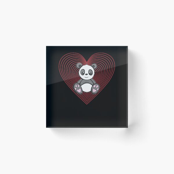 Item preview, Love Panda Bear Valentines Day Red Heart designed and sold by RJ-Art.