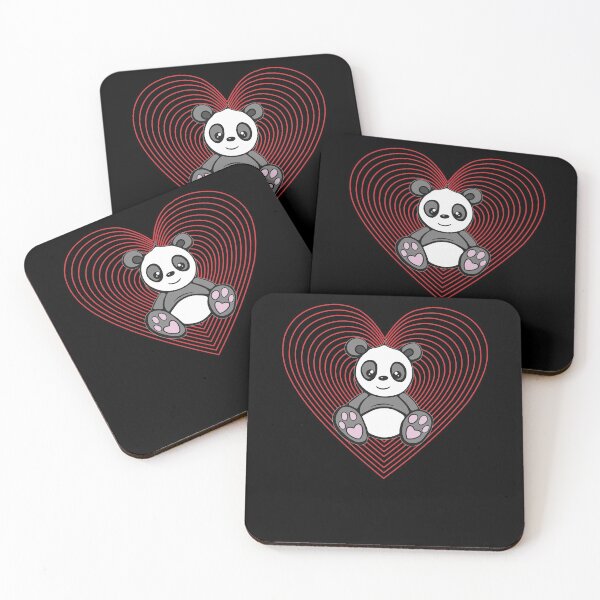 Item preview, Love Panda Bear Valentines Day Red Heart designed and sold by RJ-Art.