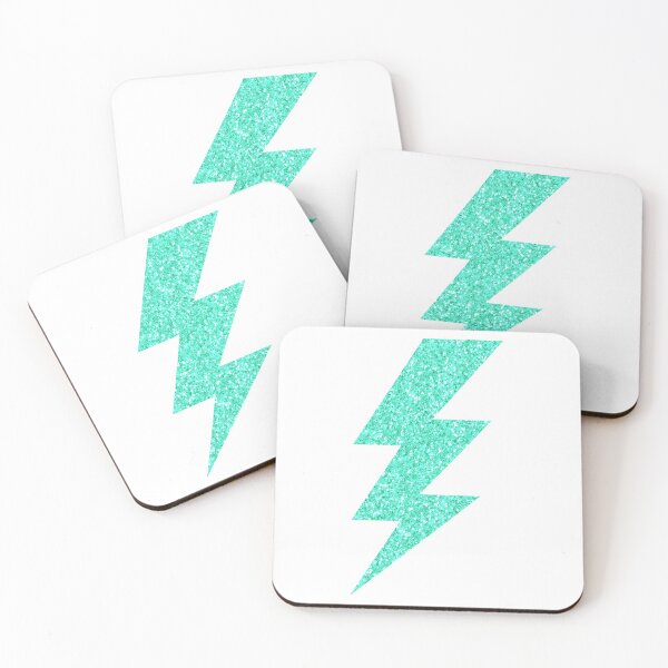 Item preview, mint green glitter lightning bolt designed and sold by designsbysamantha.
