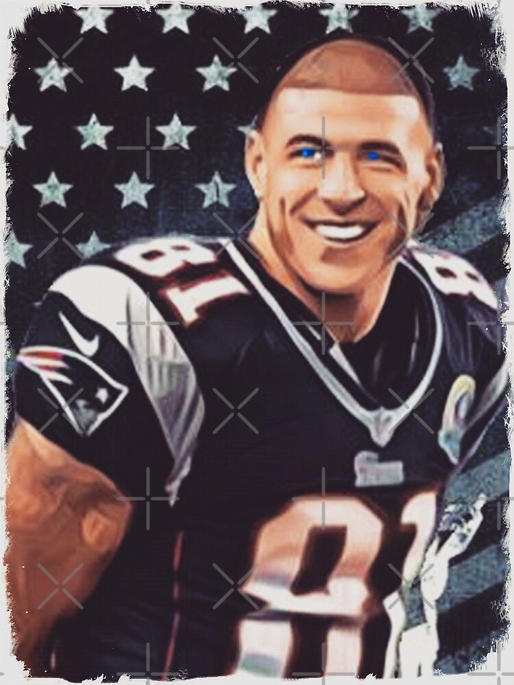 : Aaron Hernandez (19x14 inch, 48x35 cm) Silk Poster PJ1F-C37A:  Posters & Prints