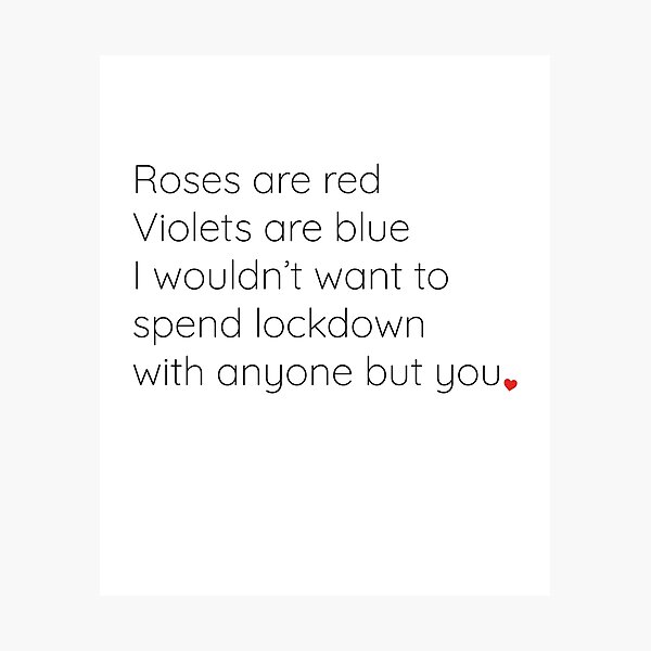 Item preview, Cute Roses are Red Valentines 2021 Lockdown Covid-19 designed and sold by PinkSunshineRay.