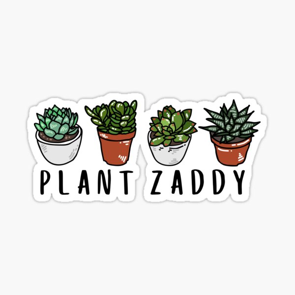 Plant Zaddy - black text Sticker