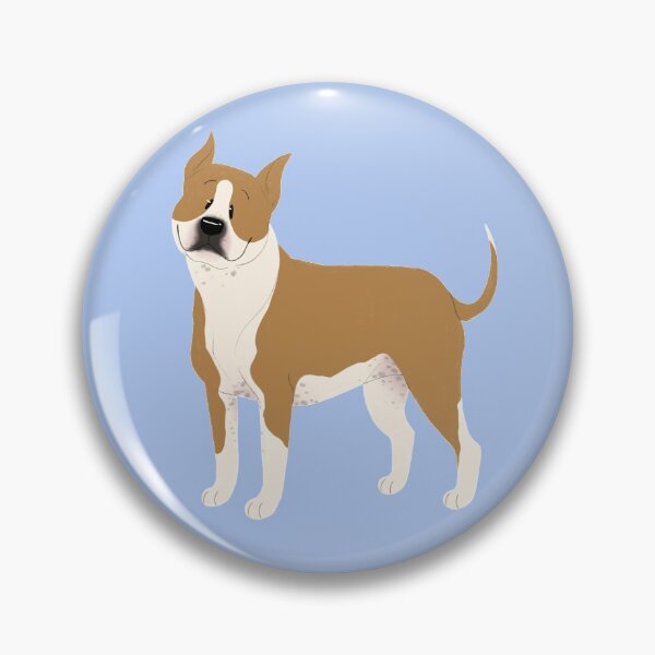 Item preview, Fawn and White AmStaff designed and sold by scribblesnsnuff.