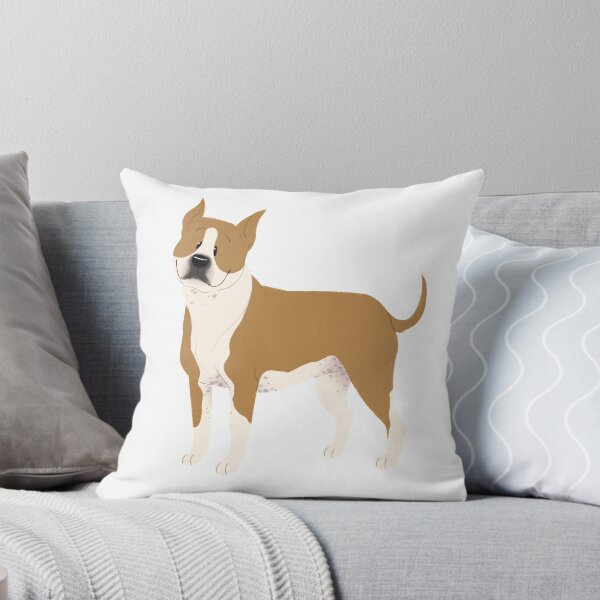 Item preview, Fawn and White AmStaff designed and sold by scribblesnsnuff.