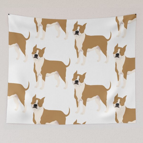 Item preview, Fawn and White AmStaff designed and sold by scribblesnsnuff.