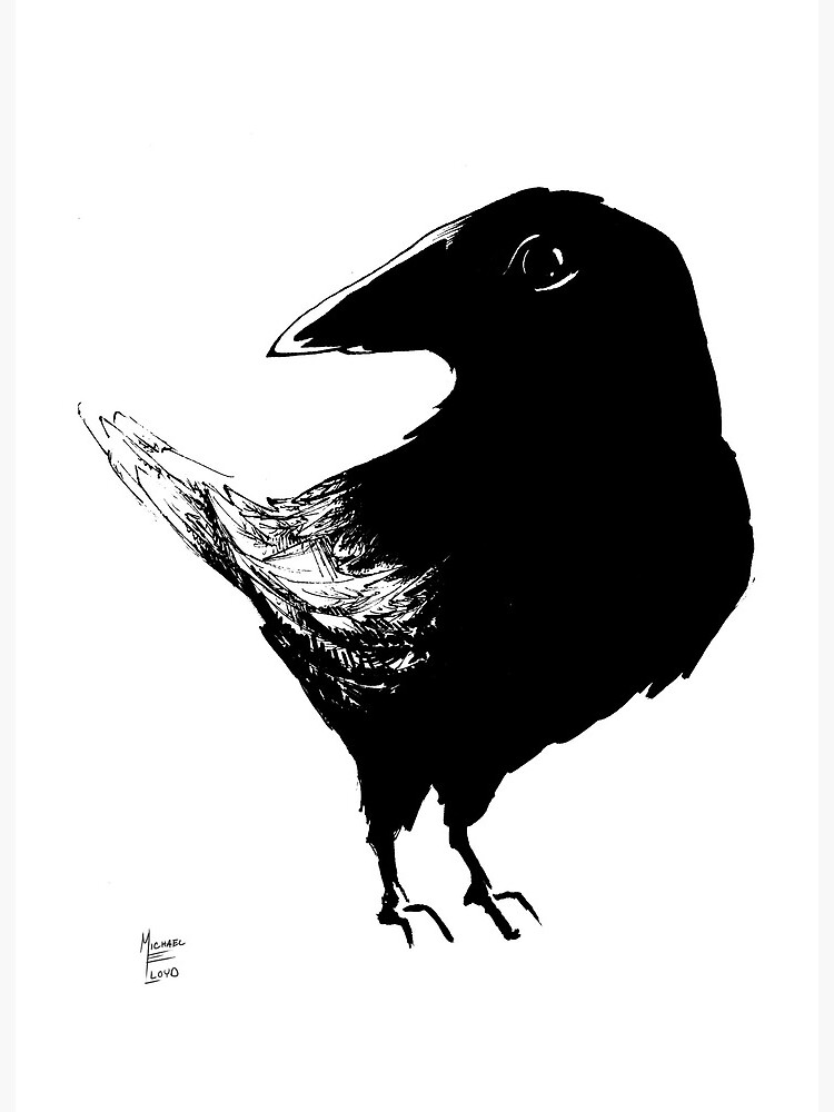 Thumbnail 2 of 2, Art Board Print, Black Bird designed and sold by likemoyd.