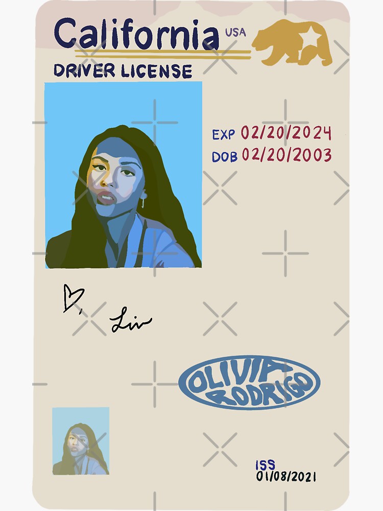 "drivers license olivia rodrigo" Sticker by kirstenknowles ...