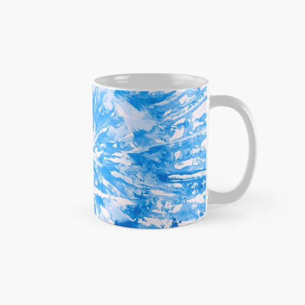 Item preview, Pretty Blue and White Tie-Dye Colored Pattern Design // Hand Painted Mandala Multi Media Abstract designed and sold by AEJdesign.