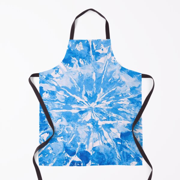 Item preview, Pretty Blue and White Tie-Dye Colored Pattern Design // Hand Painted Mandala Multi Media Abstract designed and sold by AEJdesign.