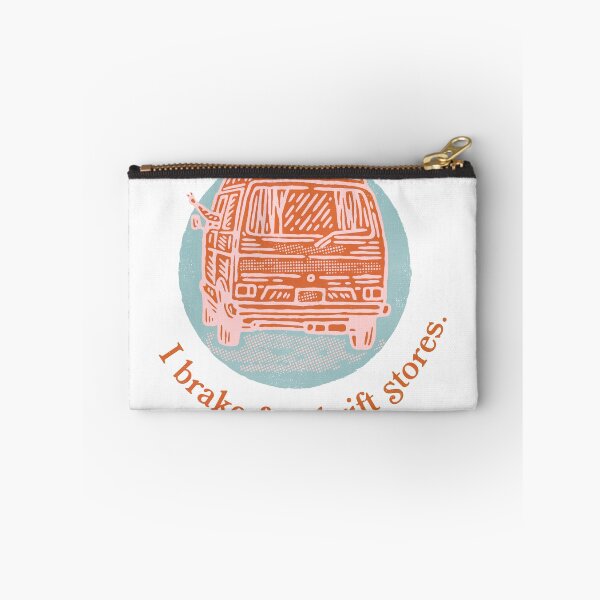 Item preview,  "I brake for thrift stores" pink & blue designed and sold by JulieVanCan.