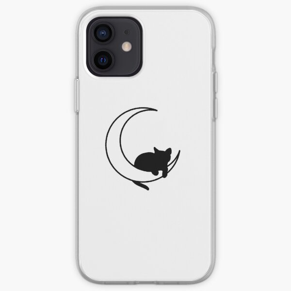 Luna + Gato Funda blanda para iPhone