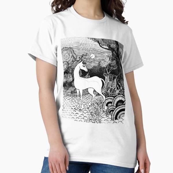 Item preview, The Last Unicorn in the shadow of the forest designed and sold by Alessia Di Gregorio.